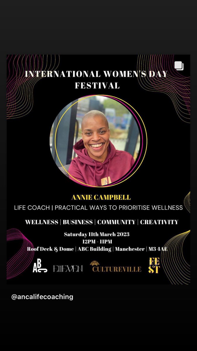 AncaLifeCoach's tweet photo. I’ll be speaking at @cultureville International Women’s Day event this Saturday. Drop by say hello 👋🏾 #IWD2023 https://t.co/1RWf5deAEY https://t.co/2SJi8LtDcM