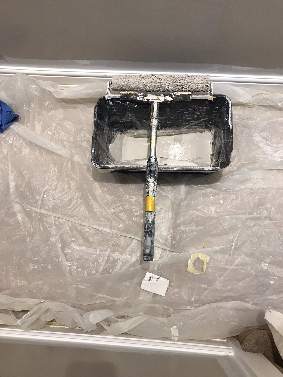 Some days….. you just need a little one! #painters #decorators #littleone #tight #space #hall #purdy #eighteen  #inches #wendover #SizeDoesntMatter