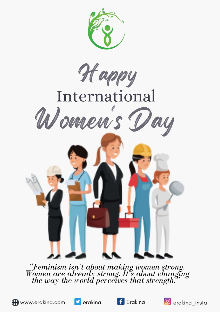 ErakinaByRTMN's tweet photo. Happy #InternationalWomensDay to every women around the globe.

#erakina #HappyWomensDay2023 #InternationalWomenDay #WomensDay #WomenEmpowerment #WomensDay2023 #WomenPower #womeninspiringwomen https://t.co/e0USqG34Ru