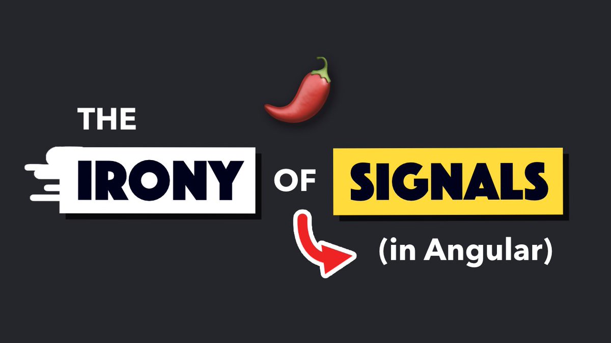 I refactored one of my apps to use signals, and it made me reconsider where I think the future of Angular and RxJS is heading 🤔

🔗 youtu.be/p2RJ7xXIRII