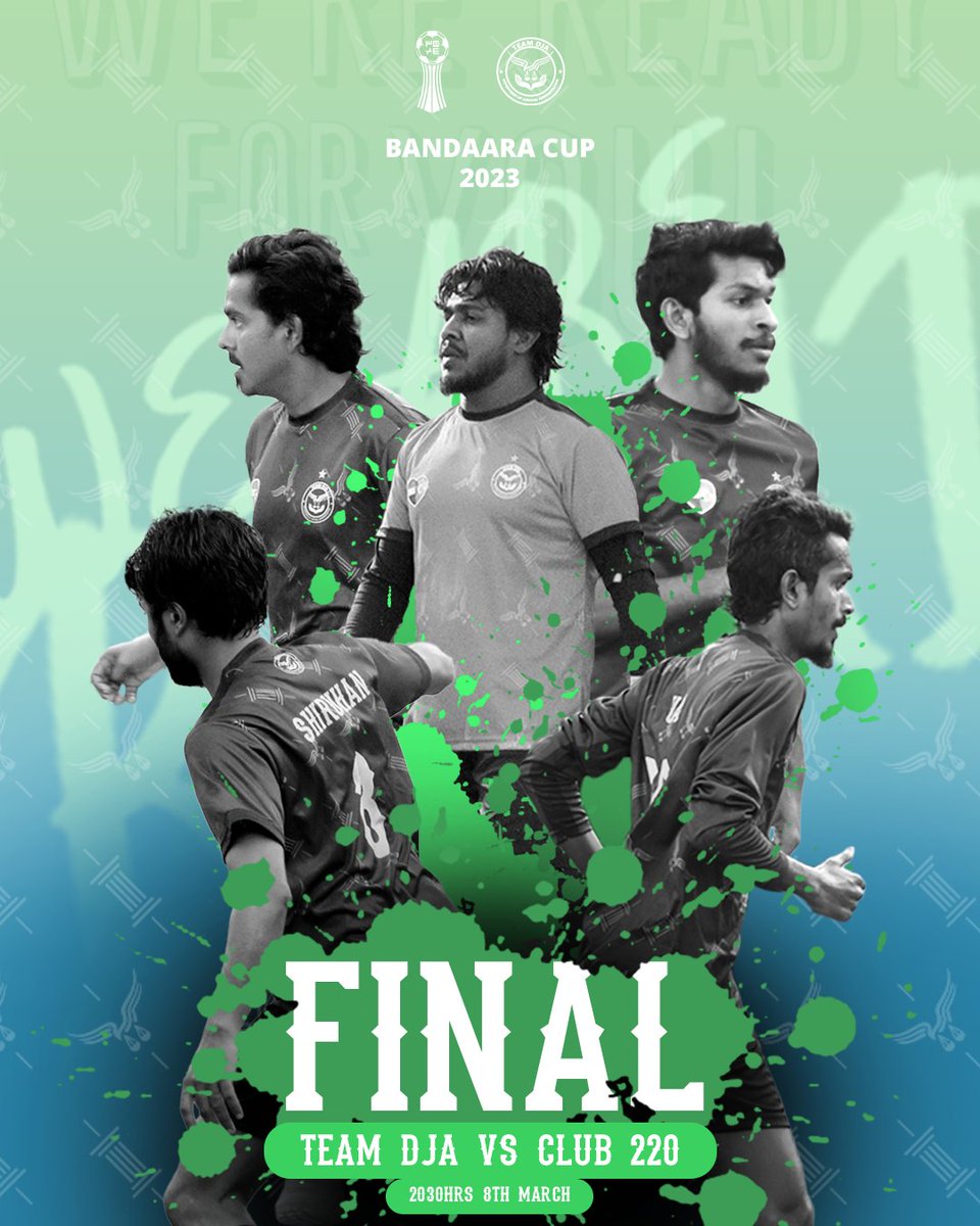 BANDAARA CUP MENS FINAL! Come show us your support in the FINAL MATCH between TEAM DJA &amp; CLUB 220! <a href="/judiciarymv/">Maldives Judiciary</a> 

#bandaaracup2023