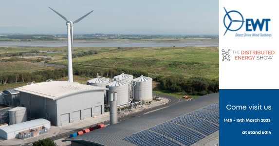 Exciting news! EWT will exhibit at the Distributed Energy Show on 14 &amp; 15 March. 

Mark Peebles and Bas Hoogeveen we’ll be showcasing our latest products and services. We can’t wait to see you there!

#ewt #ewtdirectwind #emergyawindtechnologies #windenergy #renewableenergy
