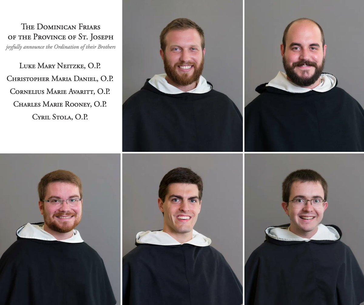 dominicanfriars's tweet photo. We are pleased to share that 5 brothers will be ordained deacons this weekend. Let us pray for these men, that they may be guided by the Holy Spirit. https://t.co/cZzn0bYsYm