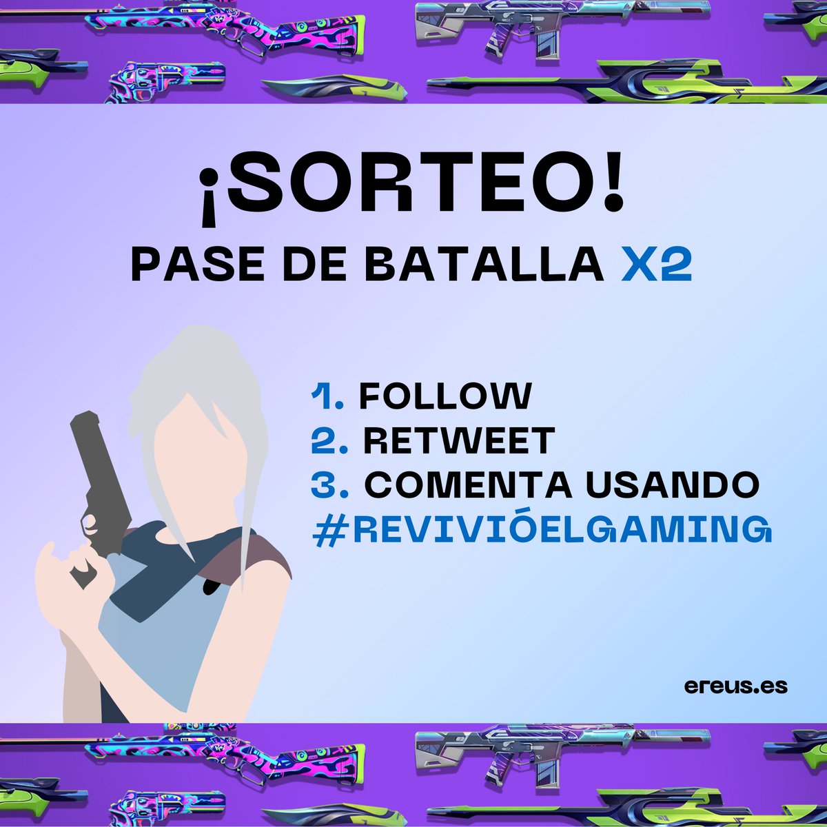 El jefe lo hizo, nuevo acto, nuevo agente y aquí venimos con un sorteíto bien fresco de #VALORANT 

Solo tenéis que hacer lo siguiente: 

✅Follow
🔁Retweet
💬Comentar usando #RevivióElGaming

El sorteo durará una semana (hasta 15/03), GL 🫡