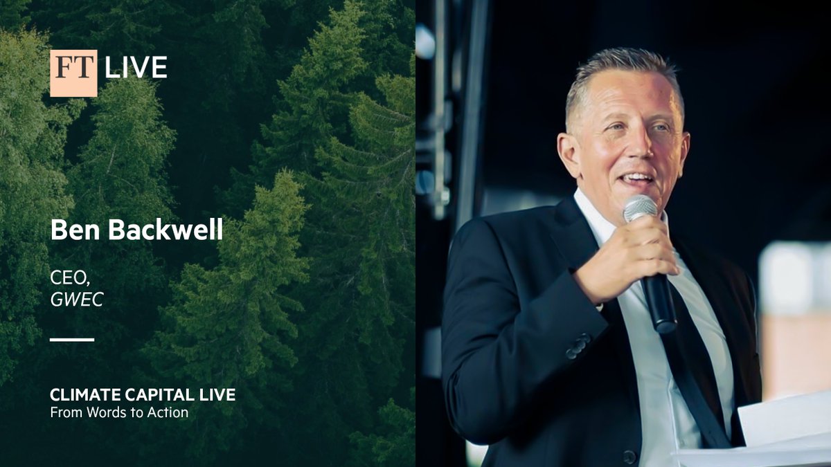 GWECGlobalWind's tweet image. 📌#INONEWEEK: 15- 16 March 2023 - GWEC is delighted to be part of @FT #FTClimateCapital. 

💡Our CEO @benwindstrategy will speak about global cooperation to provide a #justtransition and the wind industry's commitment to delivering action. 

💻Register: ow.ly/lE1V50MVoy7