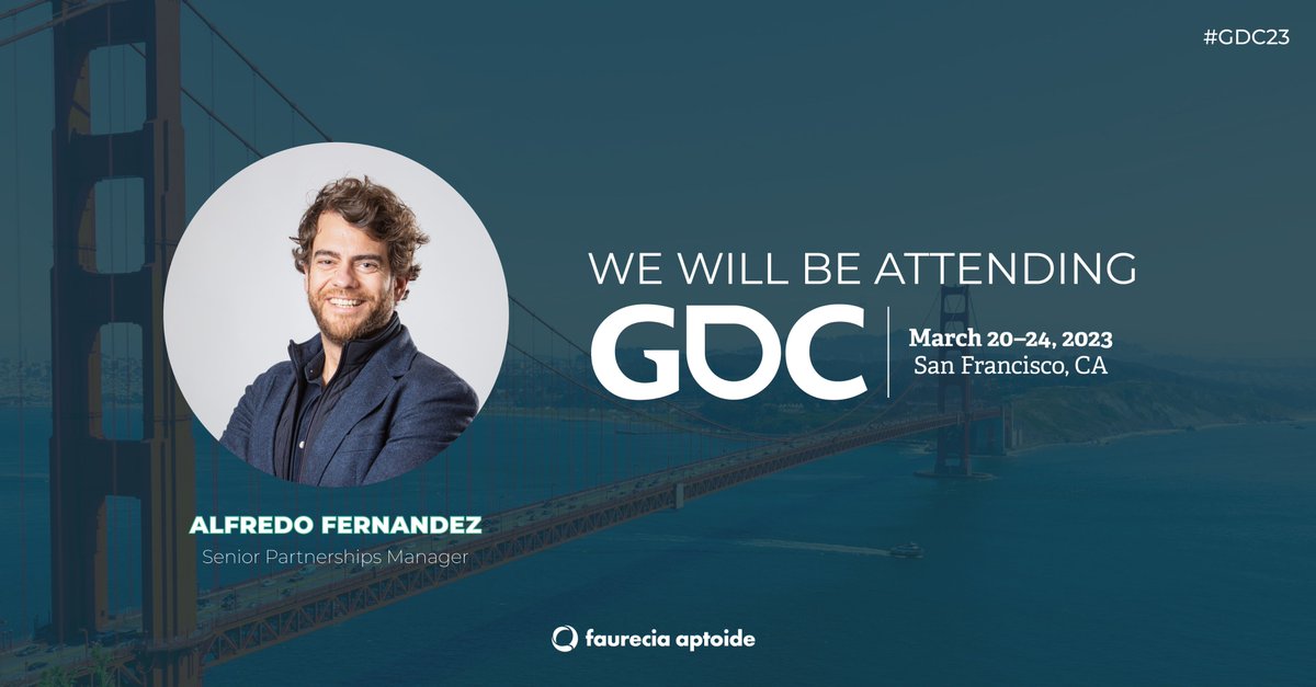 San Francisco, see you soon 👋

Alfredo Fernandez, our Senior Partnerships Manager, will be present at <a href="/Official_GDC/">Game Developers Conference</a> in SF from March 20th to 24th.

We’re excited to be attending, so feel free to reach out to connect!

#FaureciaAptoideAutomotive #GDC23 #developers #event