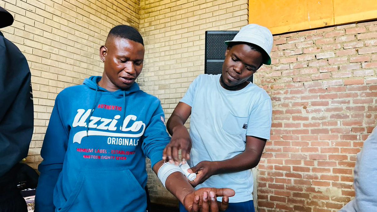 First Responder Training currently taking place at Kwa-Masiza Hostel in Sebokeng #AsibeHealthlyGP