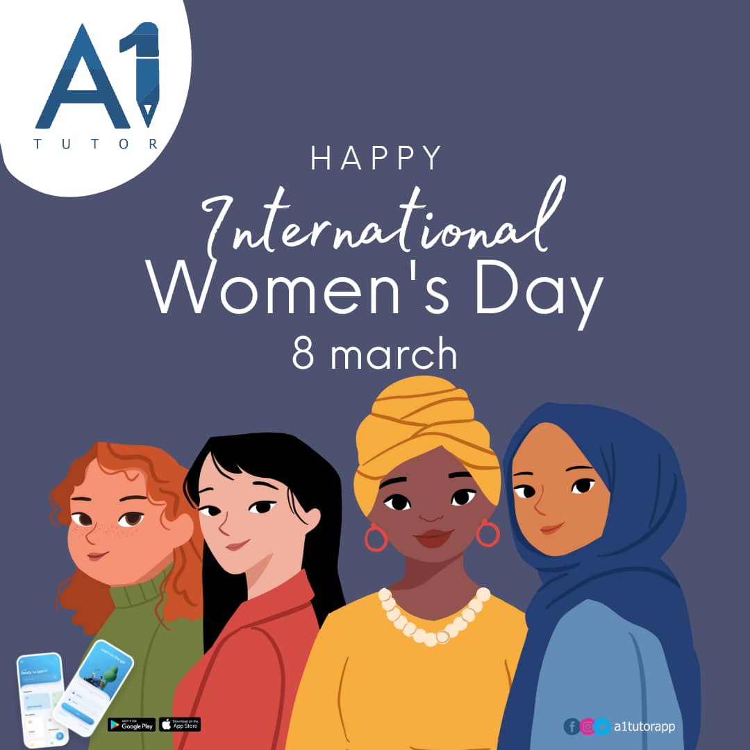 A1tutorapp's tweet photo. International Women's Day is a global day celebrating the social, economic, cultural and political achievements of women.

We all can challenge gender stereotypes, call out discrimination, draw attention to bias and seek out inclusion.

#InternationalWomensDay #WomensDay #IWD2023 https://t.co/n1uUkbRjIW