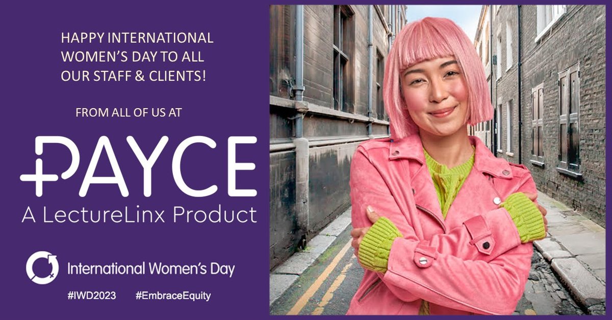 PAYCEportal's tweet image. Celebrating International Women's Day at PAYCE!

We can all truly embrace equity. It's something we need to think about, know, value and embrace. It's what we believe in, unconditionally. Equity means creating an inclusive world.

#PAYCE #LLX #LectureLinx #IWD2023 #EmbraceEquity
