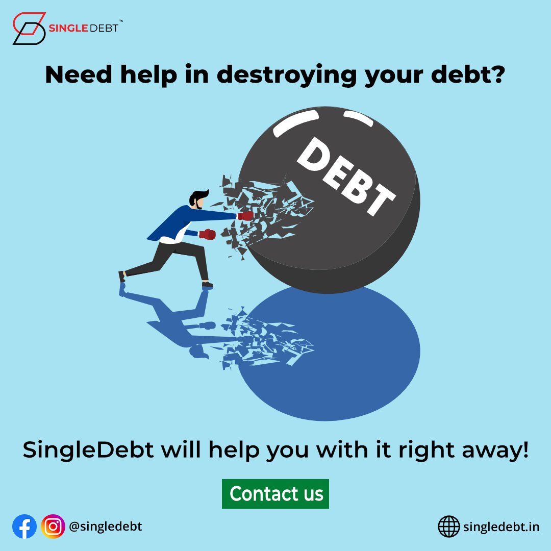 Single_Debt's tweet photo. Let SingleDebt be the destroyer of your debts!

Contact: 96191 03594 / 022 6876 2605 or website: https://t.co/4J1Q6eO5tE

#singledebt #debt #debtmanagement #stuck #recovery #debtburden #debtfreecommunity #debtfree #WomensDay https://t.co/0JvaQ0EGEw