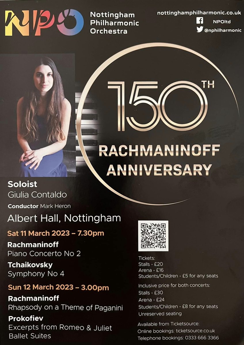 A busy weekend coming up for @nphilharmonic at @alberthallnotts. 2 concerts in one weekend. Tickets available in advance or on the door. #livemusic