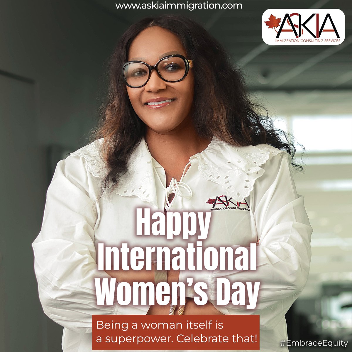 Askiaimmigrate's tweet photo. Here's to strong women. May we learn about them. May we be them. May we raise them. Happy International Women's Day! Keep shining and inspiring. @maikeita05 
#EmbraceEquity #IWD2023 #InternationalWomenDay #womenempowement  #immigrationconsultantforcanada  #immigrat #rcic #Askia https://t.co/ppJLt26sRd