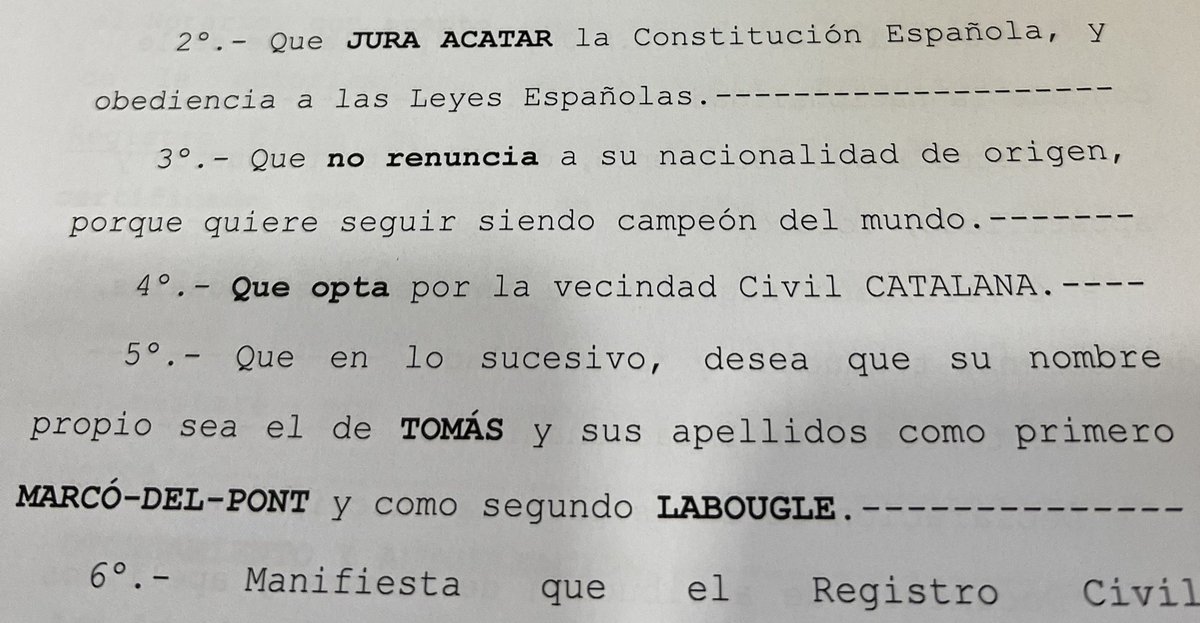 Venis a firmar la jura de la nacionalidad española en una notaría en Barcelona y te dan este documento. No va a terminar nunca.🏆🇦🇷