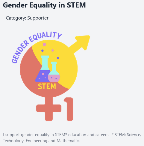 badge_blanc's tweet photo. Aujourd'hui 8 mars est la #journeeinternationaledesdroitsdesfemmes. Le projet Erasmus+ BRIDGES promeut l'égalité des genres dans les sciences et techniques. Vous aussi, soutenez l' #EgaliteFH en demandant le badge "Gender Equality in STEM" !

https://t.co/c6dC9sXnDa https://t.co/Rd5xnN7hks