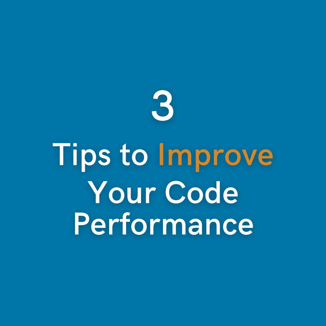 Boost your code performance with these 3 simple tips🚀💻💨

#CodePerformance #OptimizationTips