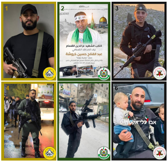 AbuAliEnglishB1's tweet photo. Six Palestinians killed yesterday, all were militants. 

#IDF forces entered #Jenin to arrest the terrorist responsible for the deadly #Hawara attack (two Israelis killed). 

But he and 5 other gunmen refused to surrender and were killed in ensuing clashes.

Details in thread 👇 https://t.co/Cjk0hU9vCP