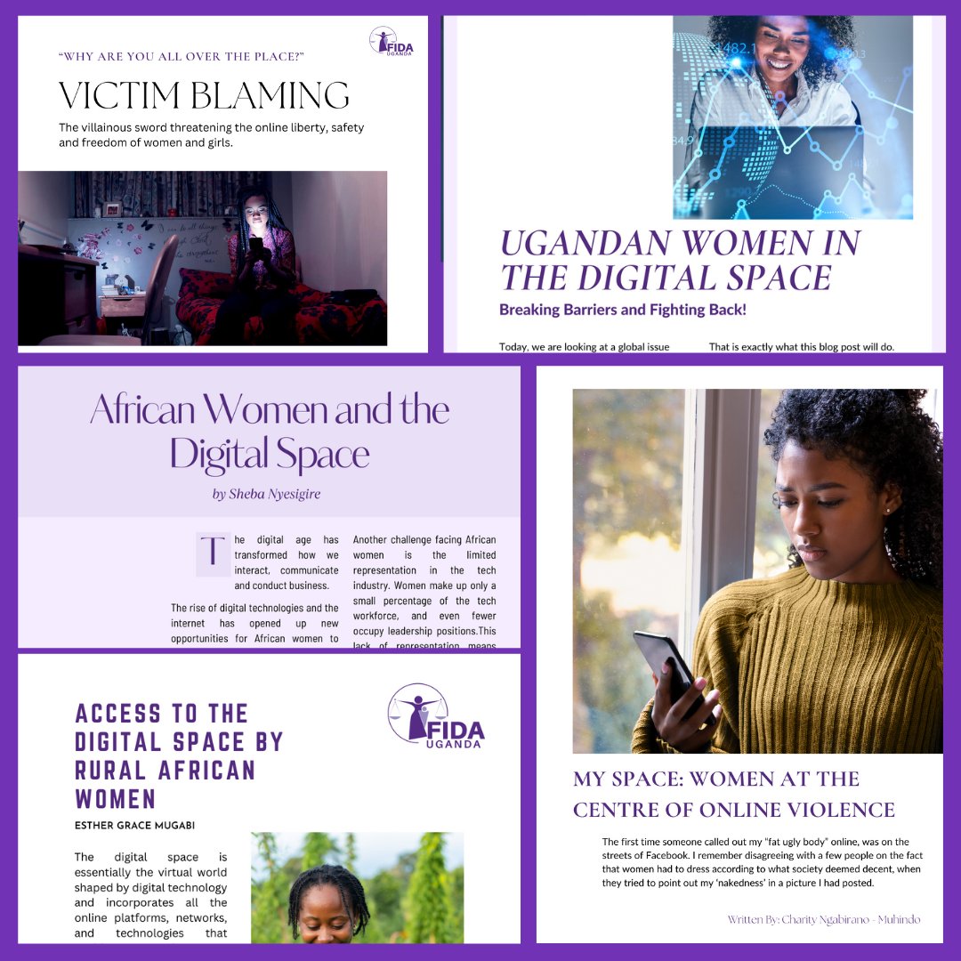FIDA_Uganda's tweet image. Selected Blog posts that were submitted for publication under our #IWD23 theme “African women and the Digital space” are now accessible at fidauganda.org 🎉

From victim blaming to cyber harassment submissions covered a wide and fascinating range of topics!
#WeCannotWait