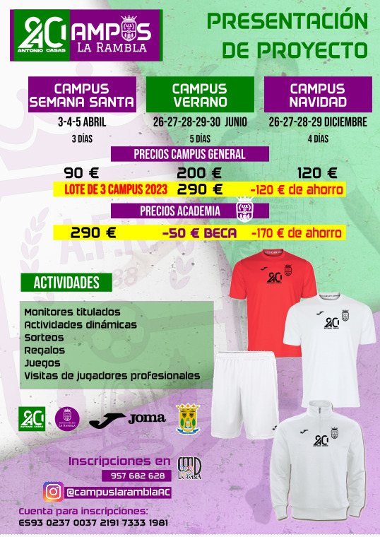 AUDIO PUBLICADO: Presentación Campus Fútbol <a href="/AcademiaRambla/">AcademiaLaRambla</a>  y <a href="/antoniocasas_9/">Antonio Casas</a> 7-3-23 go.ivoox.com/rf/104273054