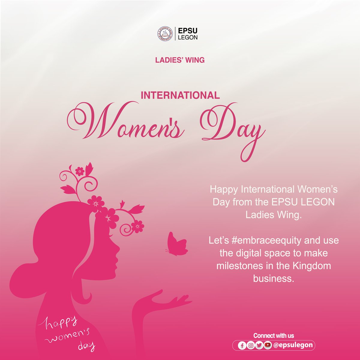 epsulegon's tweet photo. Happy International Women’s Day from the EPSU LEGON Ladies Wing.

Let’s #embraceequity and use the digital space to make milestones in the Kingdom business.

#AtPeaceWithALl #OneInChrist https://t.co/sLiGDnuYu7