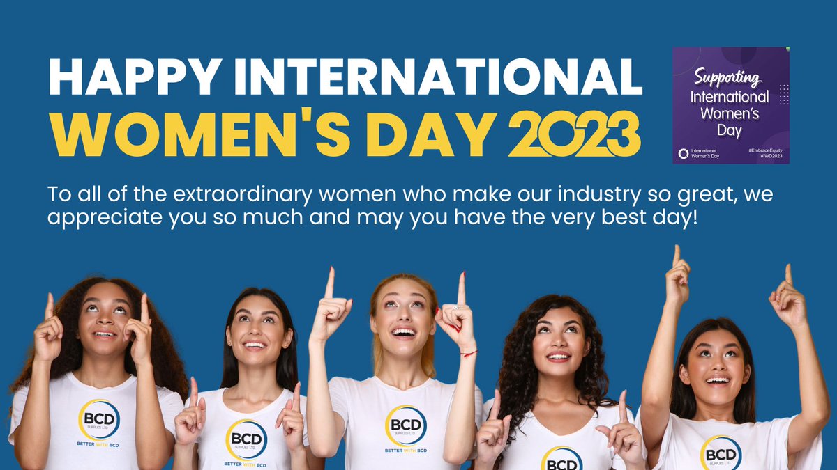 bcdsupplies's tweet photo. Happy #InternationalWomensDay 2023! ♀️ https://t.co/6H6LMB1r1X