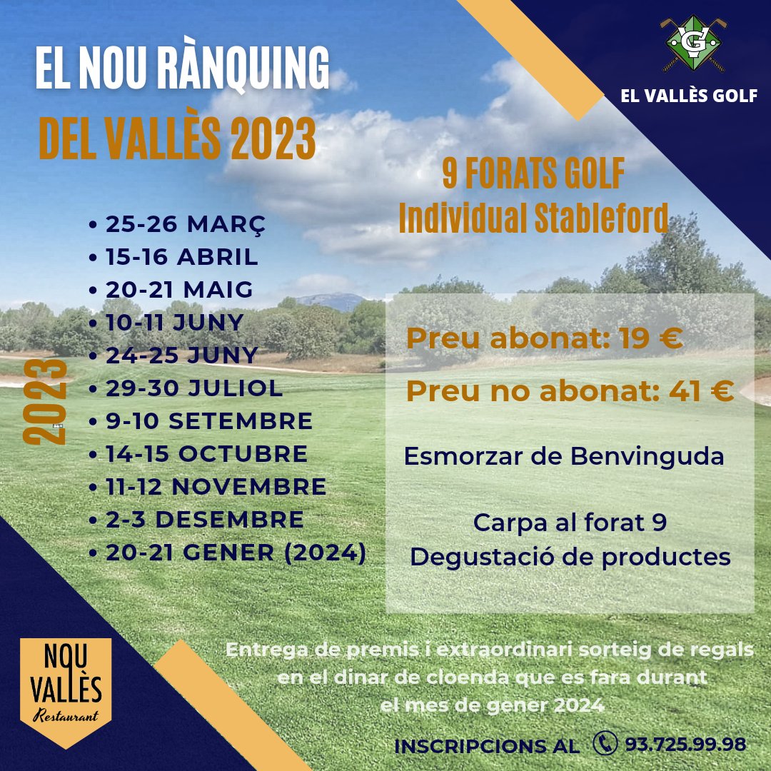 Matchgolf Vallès Cup - Nou Rànquing del Vallès - mailchi.mp/423191d81963/c…