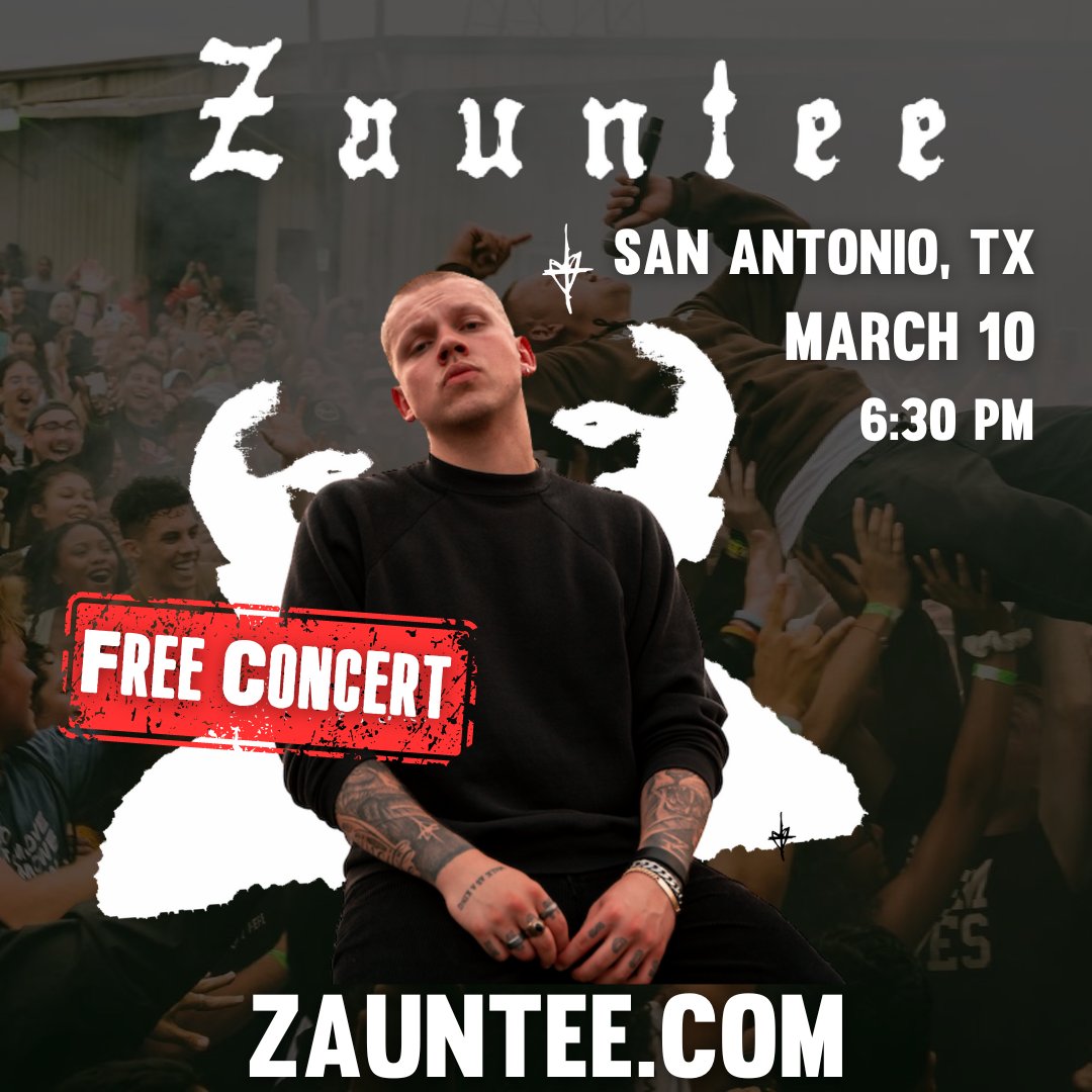 Zauntee on Twitter "TOMORROW! Zauntee FREE Concert, San Antonio, TX