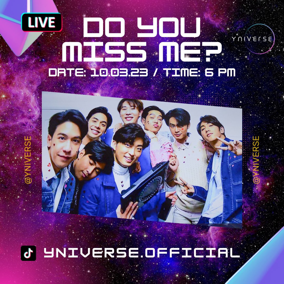 Yniverse_th's tweet photo. วันศุกร์นี้ เรามีนัดกัน เวลา 18.00 น. ที่นี่ Tiktok : YNIVERSE.OFFICIAL

#YNIVERSE #whenifallinlovewithc https://t.co/FSGBix62JX