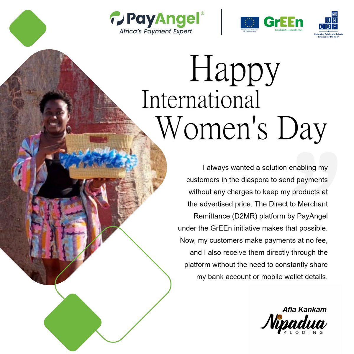 ArabaForiwaa's tweet photo. Happy International Women's Day to our customers who are leveraging our innovative digital payments solution for business growth. #PowerOn to close the gender digital gap. #D2MR #InternationalWomensDay https://t.co/PH6ChfgLvY