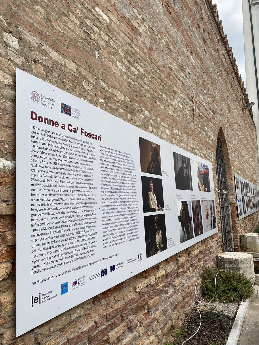 CaFoscari's tweet photo. Mostra fotografica Donne a Ca' Foscari
@TLippiello: Con il loro impegno e voce queste #donne hanno dato un contributo all'emancipazione femminile, alla difesa dei diritti, a una cultura della parità di genere; hanno saputo infondere fiducia e coraggio alle giovani generazioni. https://t.co/7F3Xs9BHsK