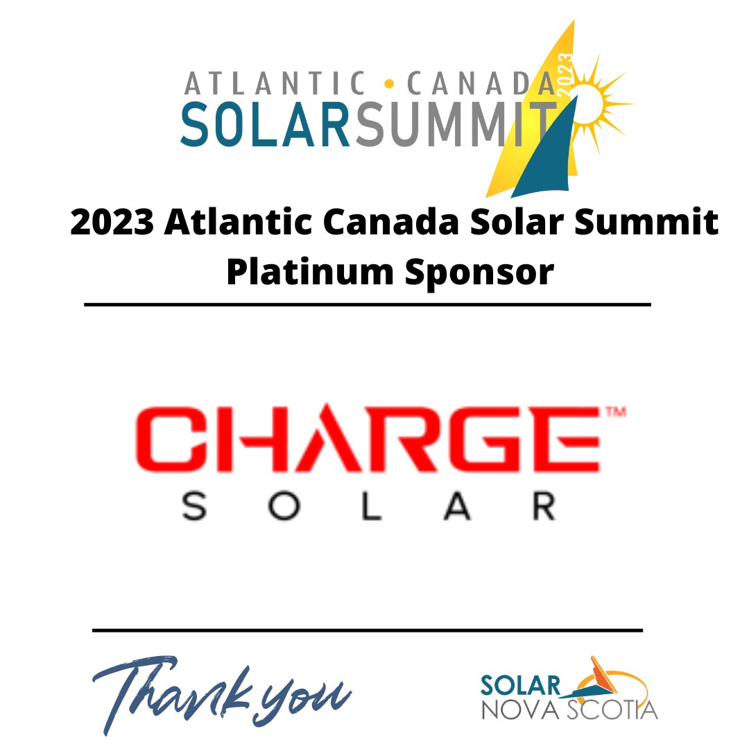 We are pleased to announce the Platinum Sponsor for the 2023 Atlantic Canada Solar Summit @chargesolarPV ! We are very grateful for their support.