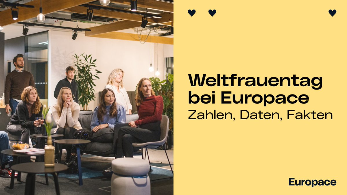 #Weltfrauentag bei Europace in Zahlen: 
◼ 58% unserer Executives sind Frauen.
◼ 2019 bis heute stieg der Anteil weiblicher #Entwicklerinnen um 8% der Anteil Kolleginnen (alle Positionen) um 11%
◼ Unverändert: Wertschätzung unserer Mitarbeiterinnen mit 100% 💜 
#EqualityMatters