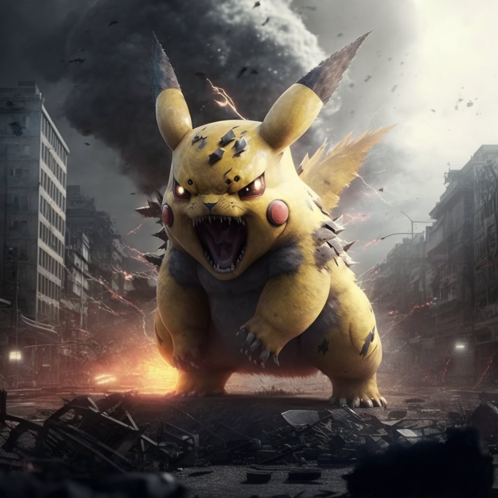 MarcosManzanoCM's tweet photo. Cuando empiezas a manejar un poquito #midjourney salen cosas chulísimas 😎
¿Qué os parece este Pikachu? ⚡️ https://t.co/NuLPCS42be