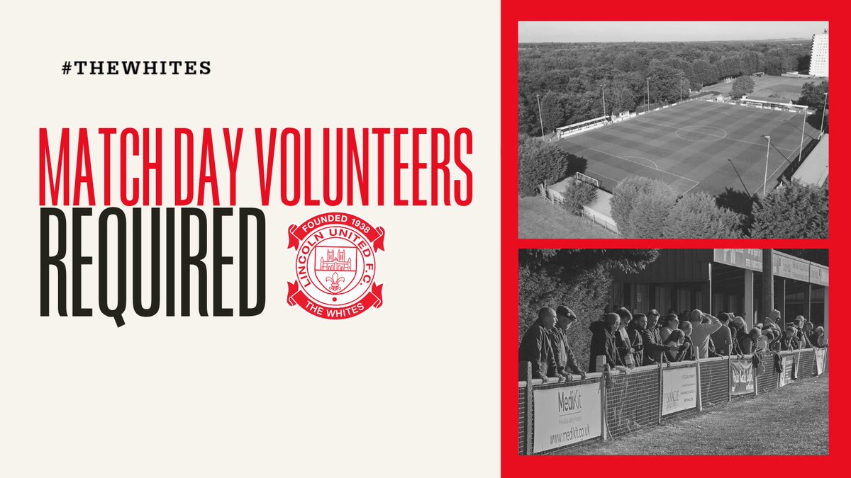MAKE A DIFFERENCE 

⚽️🫵

Volunteers are the life blood of non-league &amp; we are looking for some support to help on match days. 🙏

From media coverage, to making a cuppa, stewarding ,to helping in the canteen,everyone plays an important roles at ‘The Whites’ ⭐️

DM if you can