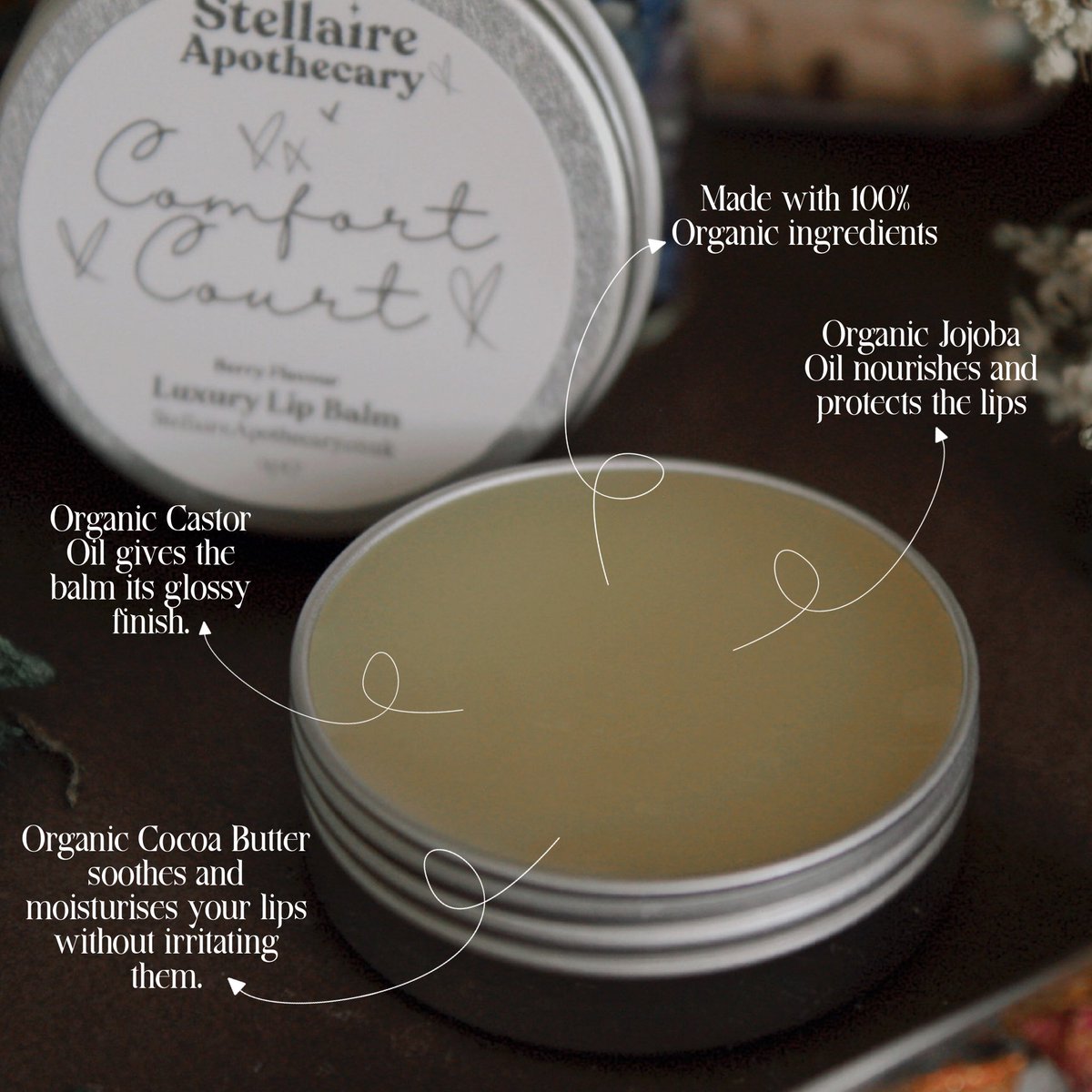 Handmade Lipbalms available on 

StellaireApothecary.co.uk