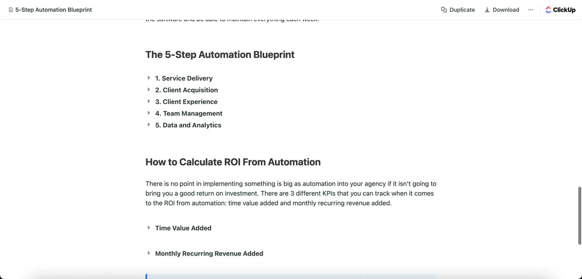 ewanmcbride06's tweet image. I have put together a full guide on automating your agency.
This shows you how to remove you from:
> Service delivery
> Client aquistion
> Client experience
> Team management
> Reporting
This will save you 20+ hours per week.
RT + Comment "Automate" and i'll send it to you.