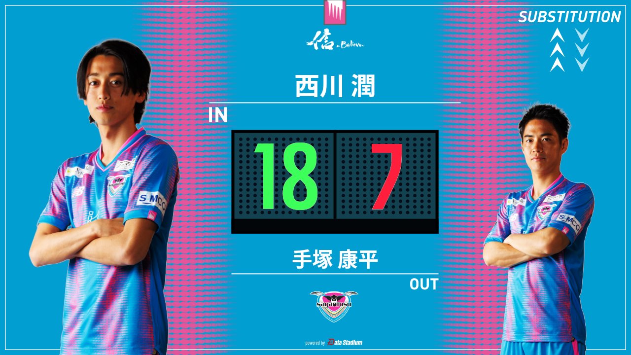 サガン鳥栖ユニフォーム2025 背番号11 西川潤 MF西川潤が11番!! 1年でのJ1復帰目指す鳥栖、2025年選手背番号を