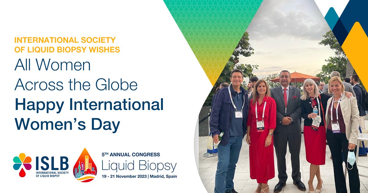 Today, on #InternationalWomensDay, we celebrate all the inspiring women working in #LiquidBiopsy worldwide. We are proud of the talented women within our association and many more in our field, please tag who inspires you! #ISLB wishes you all a Happy International Women's Day!
