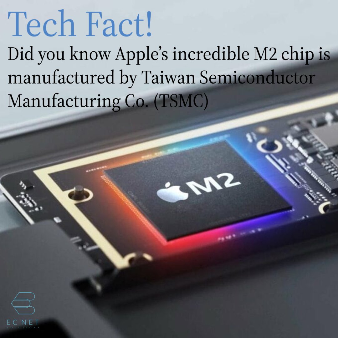 ecnetsolutions's tweet image. Did you know this?!🤯 

Let us know in the comments below👇🏻

#ecnetsolutions #softwaredevelopment #techmanufacturing #tsmc #m2chip #apple #techfact #mobileappdevelopment #appdeveloper #webdeveloper