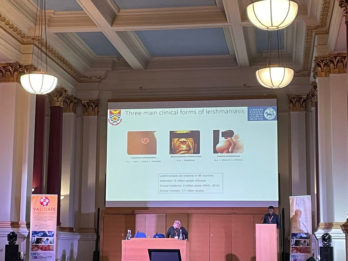 NetworkValidate's tweet photo. Speaking now is Dr Godwin Kyayke-Nuako from University of Cape Coast discussing ‘Modelling the impact of a transmission blocking vaccine against #leishmaniasis on sand fly vectorial capacity’ #validate2023 https://t.co/NiBATX4cbv