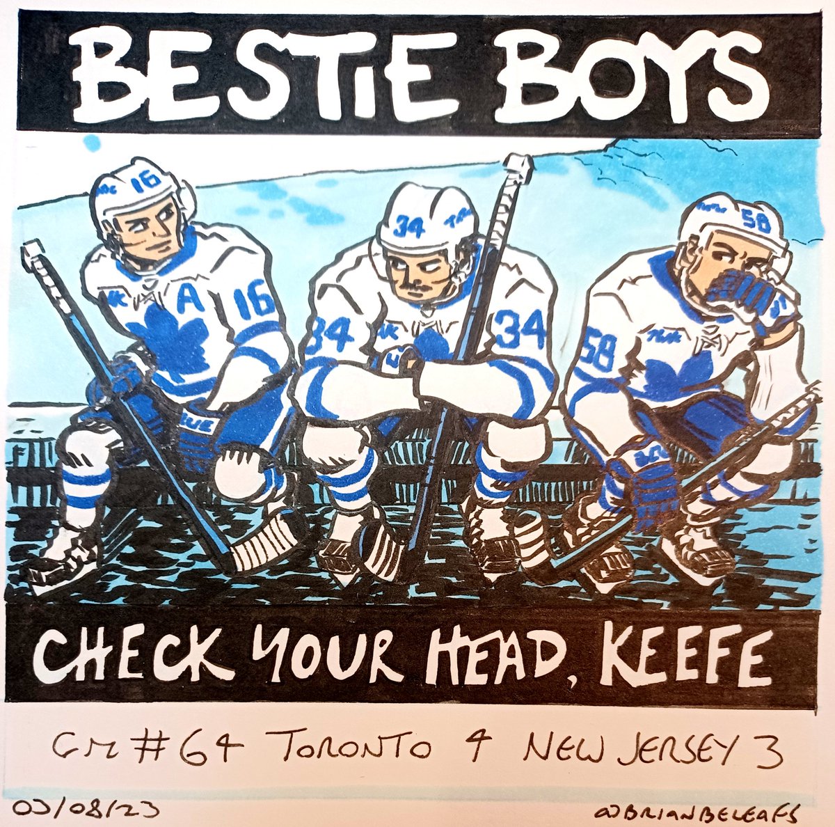 Game #64. Toronto 4 New-Jersey 3. #TorontoMapleLeafs #LeafsForever    #LeafsNation #GoLeafsGo #AustonMatthews #MitchMarner #MichaelBunting #BeastieBoys #CheckYourHead