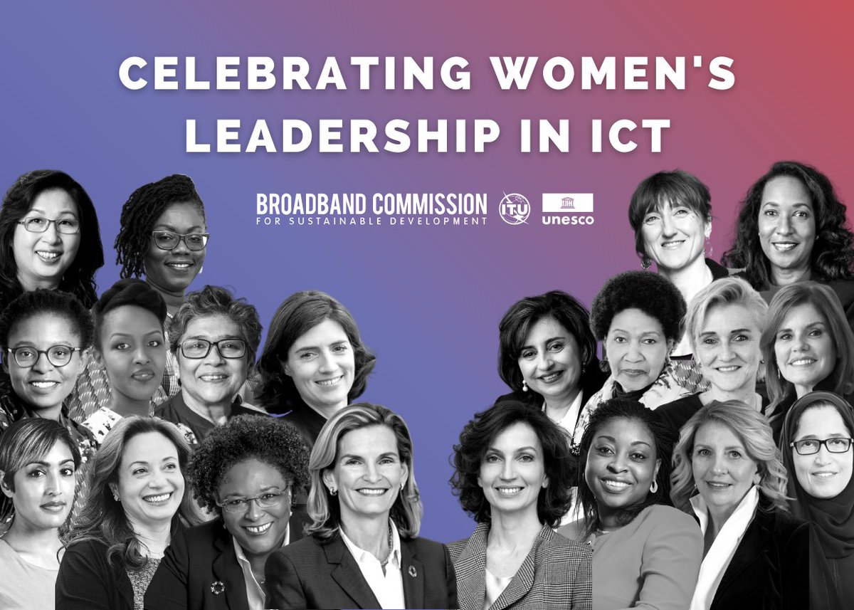 Let’s bridge the #genderdigitaldivide! This International Women's Day, the Broadband Commission celebrates its women leaders and the efforts of its members in achieving gender equality in ICT access, use and skills.

#IWD2023 #TechforEquality #GenderEquality