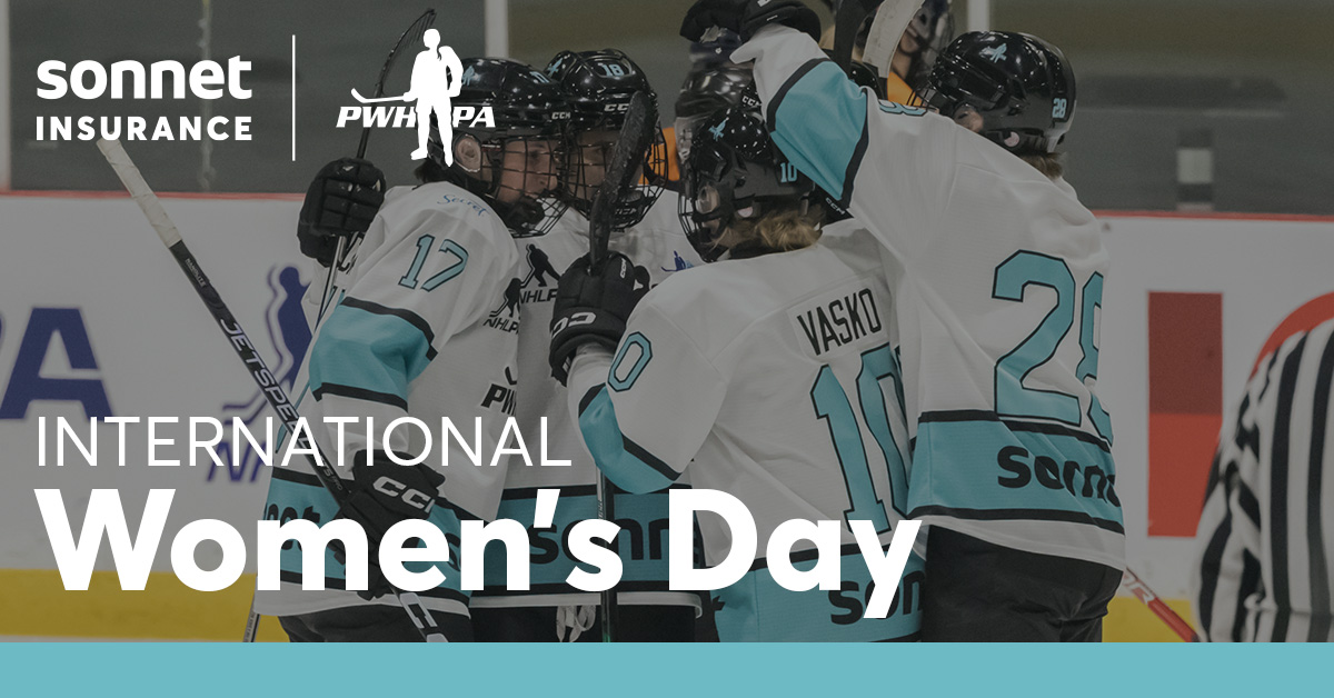 This year on International Women's Day, Sonnet is proud to #EmbraceEquity through our partnership with the Professional Women's Hockey Players Association @PWHPA. Happy International Women's Day! #IWD2023