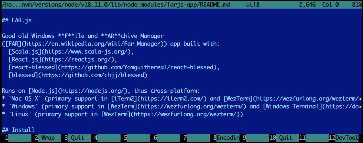 farjs_app's tweet photo. New version 0.10.0 was released featuring:
- internal File Viewer
- support for #wezterm https://t.co/uYB1qDnnUh https://t.co/7RGlRJ6UBm