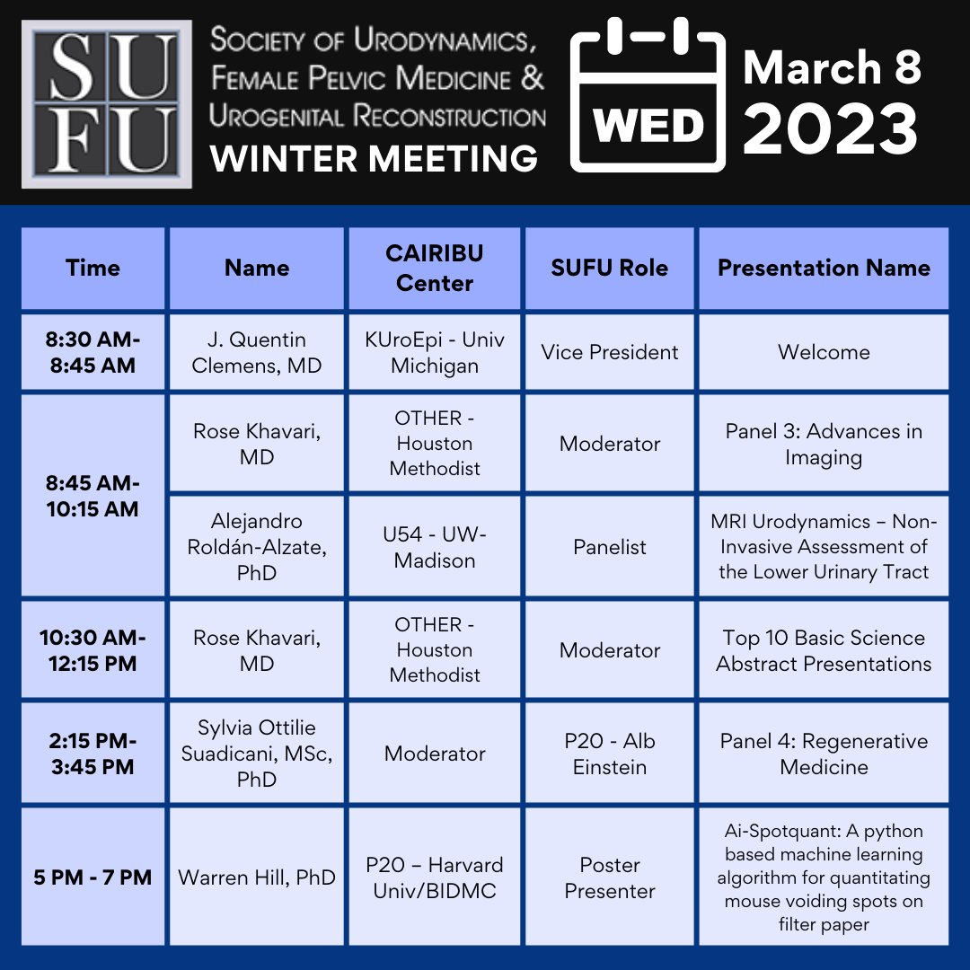 CAIRIBU Crossing at #SUFU2023🦌🦌🦌

Check out the CAIRIBU website for a full list of CAIRIBU-affiliated investigators participating in the SUFU 2023 Winter Meeting this week!

#Urology #UroSoMe #MedTwitter #ScienceTalks