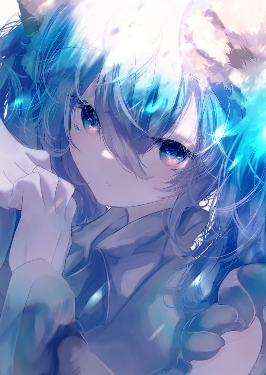 hatsune miku 1girl solo blue eyes looking at viewer blue hair shirt long hair  illustration images