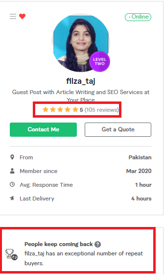 TajFilza's tweet photo. Allhumdullilah Glad to share I have Crossed 100 Reviews ⭐⭐⭐Also gained a repeated buyer badge 🥇😇
Get in touch for the Guest Post/Writing Service
✅Filzataj@gmail.com
✅Linkedin: https://t.co/TNY9r8FNRj
✅Fiverr: https://t.co/uU5HIeQEFB
#GuestPost #SEO #Contentwriting #Fiverr https://t.co/6nvXTYIMXc