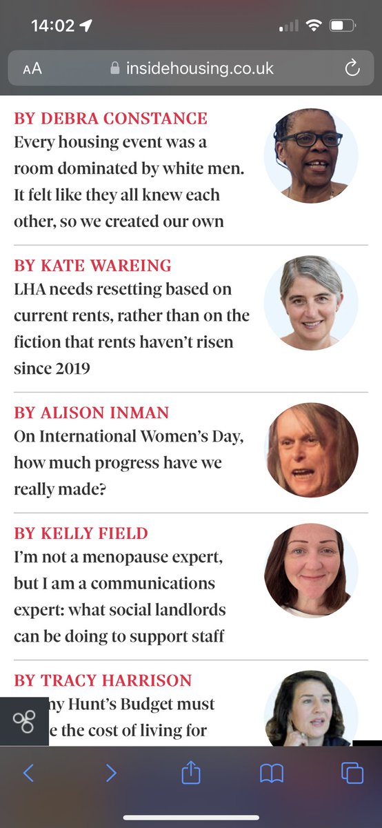 jester's tweet image. This week we have a women’s takeover of comment @insidehousing for #IWD2023