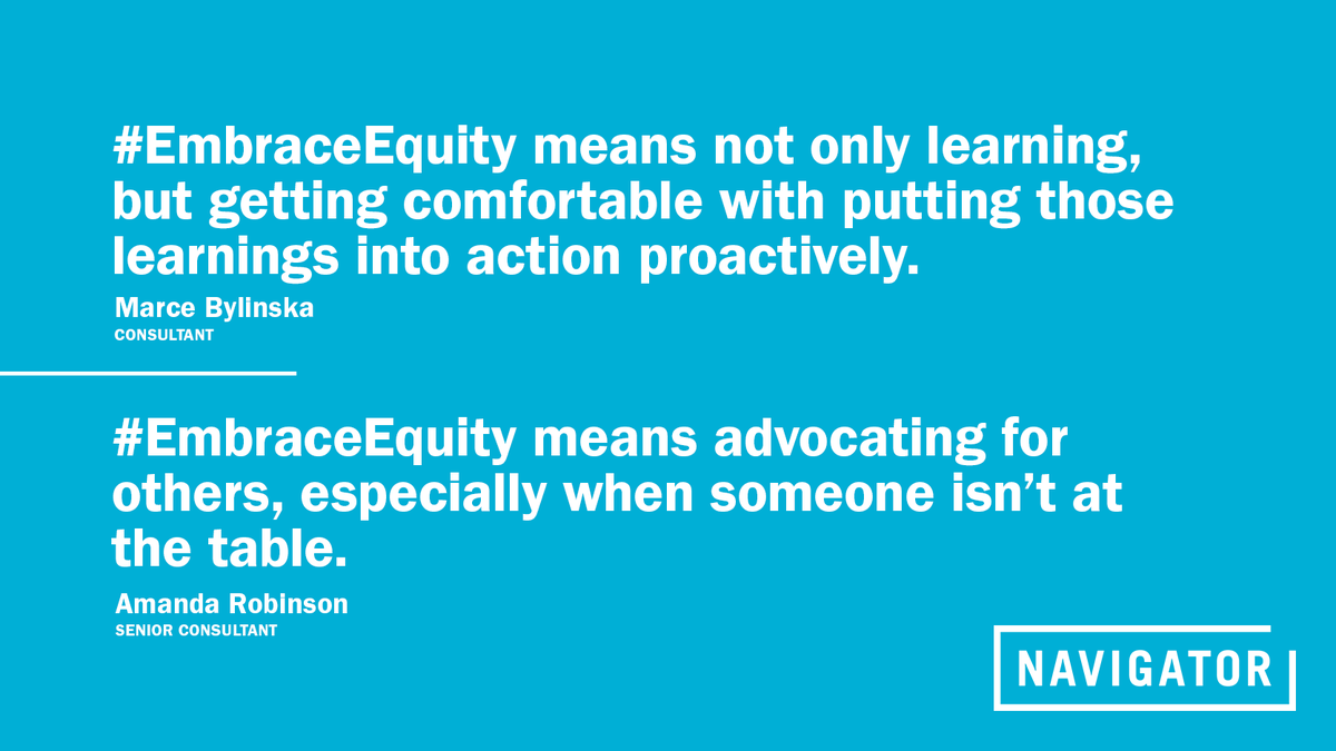 navltd's tweet photo. 🧵1/3 This year for 
#InternationalWomensDay, we asked our Navigator colleagues from across the country about what #IWD2023 and #EmbraceEquity means to them.  
 
Here is what they had to say. https://t.co/SOrfqllzuY