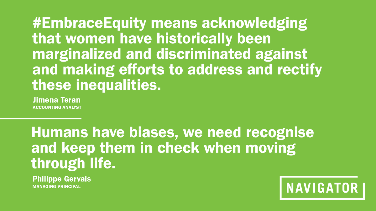 navltd's tweet photo. 🧵1/3 This year for 
#InternationalWomensDay, we asked our Navigator colleagues from across the country about what #IWD2023 and #EmbraceEquity means to them.  
 
Here is what they had to say. https://t.co/SOrfqllzuY