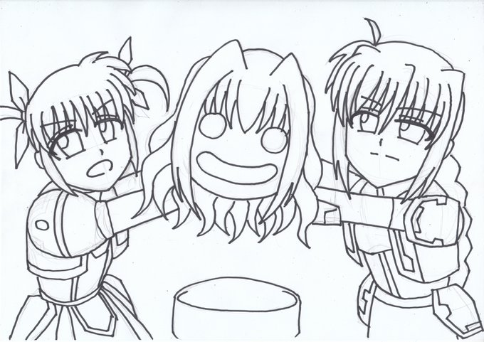 突発のネタ絵とか。 
#作画カロリーの低い作品を上げようぜ 